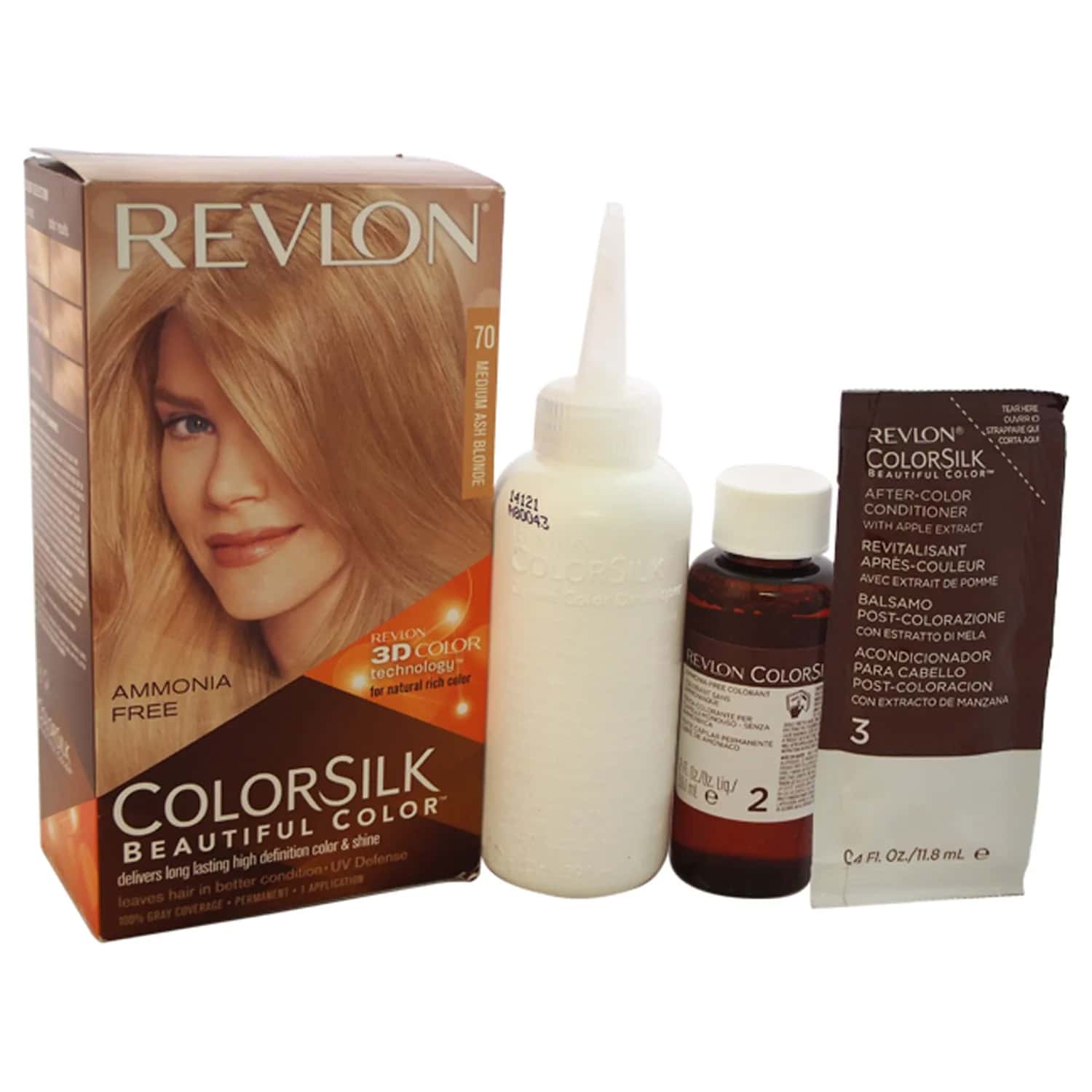Revlon Colorsilk 70 Medium Ash Blonde Hair Color 4.4 oz