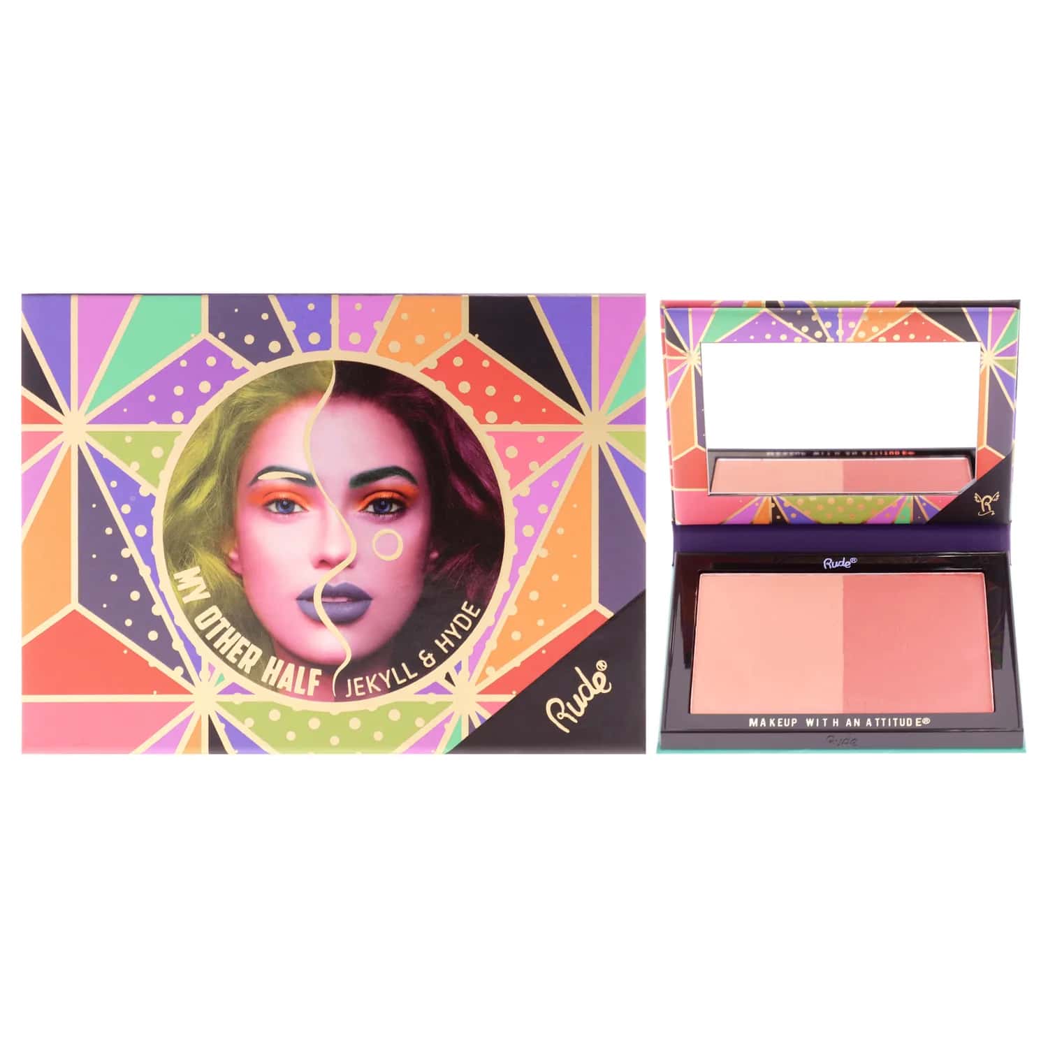 Rude My Other Half Duo Shade - Jekyll and Hyde Face Palette 0.458 oz