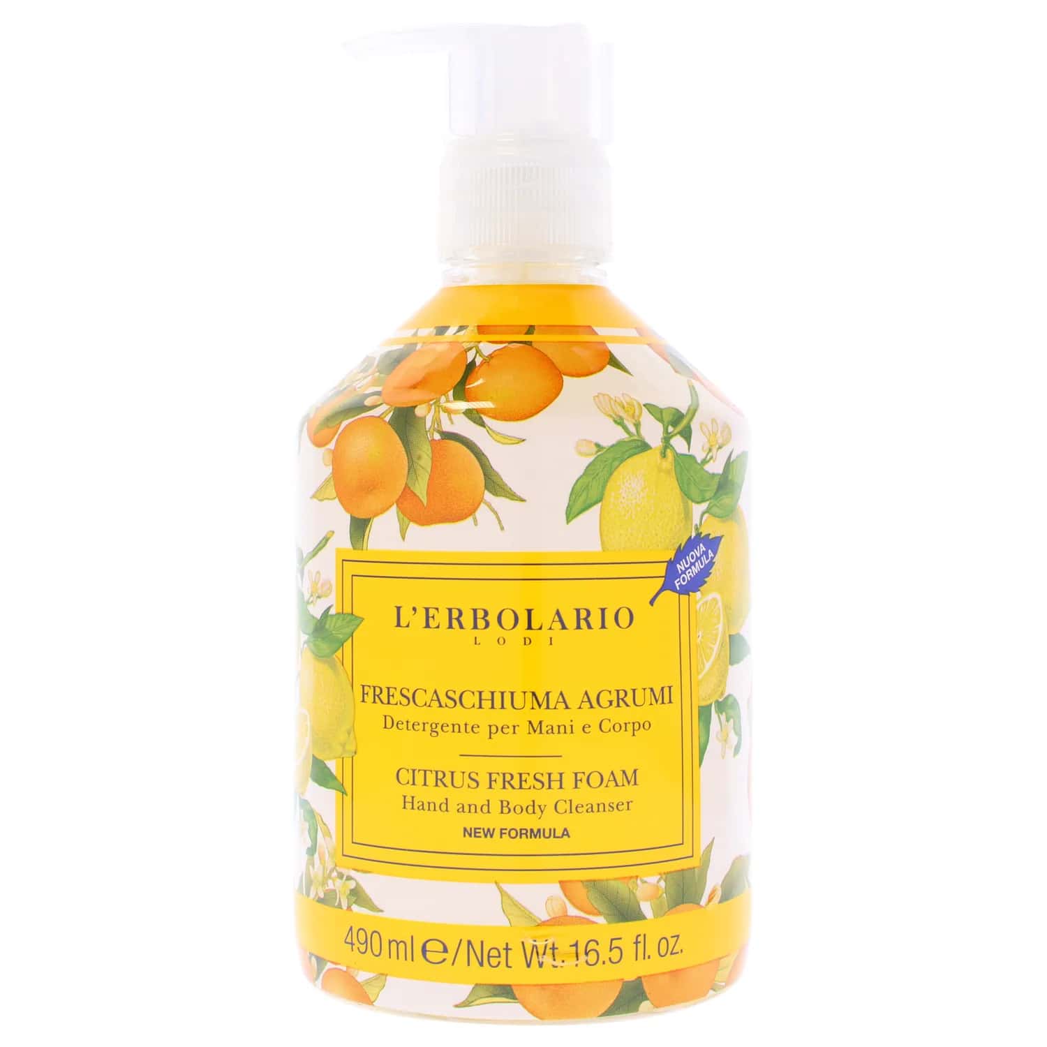 L'Erbolario Citrus Fresh Foam Body Wash 488ml / 16.5 oz